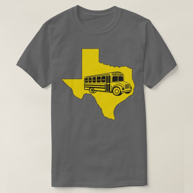 Camiseta texas de control de controlador de bus escolar (Diseño del anverso)