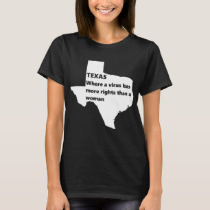 Camiseta texas derechos de las mujeres covid blanco
