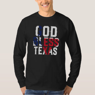 Camiseta Texas: Dios patriótico bendice a Bandera de Texas