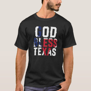 Camiseta Texas: Dios patriótico bendice a Bandera de Texas 