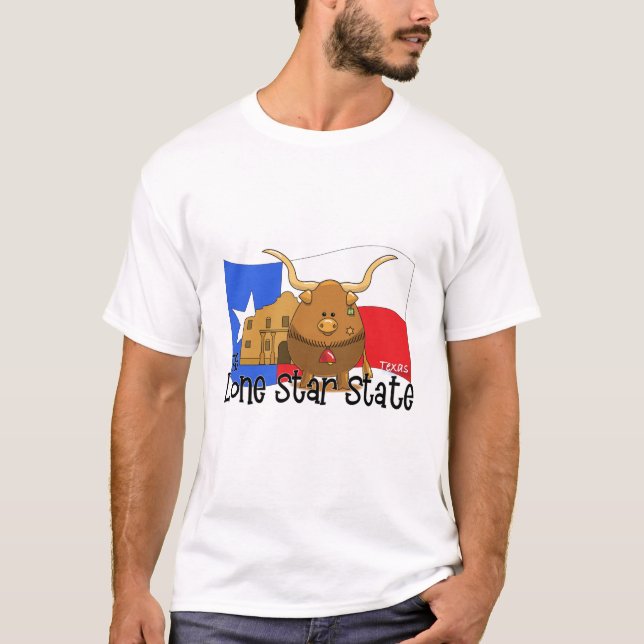 Camiseta Texas, el estado de la estrella solitaria (Anverso)