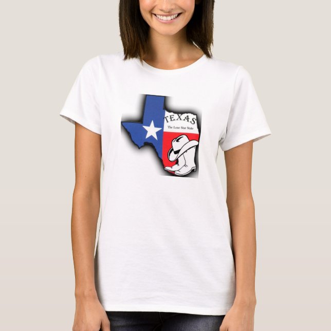 Camiseta Texas, el estado de una sola estrella (Anverso)