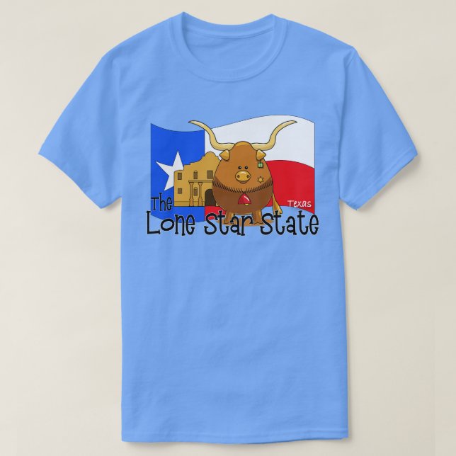 Camiseta Texas, el estado solitario (Diseño del anverso)