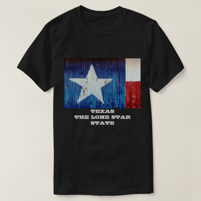 Camiseta Texas, el solitario estado estrella (Diseño del anverso)