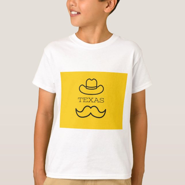 Camiseta Texas en amarillo 2 (Anverso)