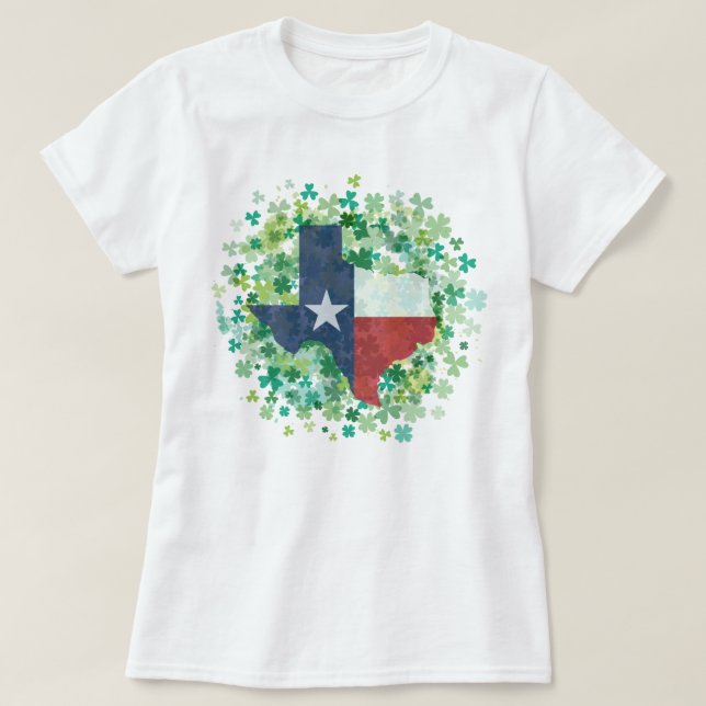 Camiseta Texas en Clover - Día de San Patricio (Diseño del anverso)