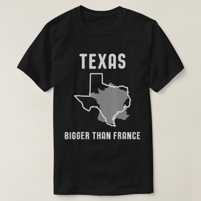 Camiseta Texas es más grande que Francia graciosa estrella  (Diseño del anverso)