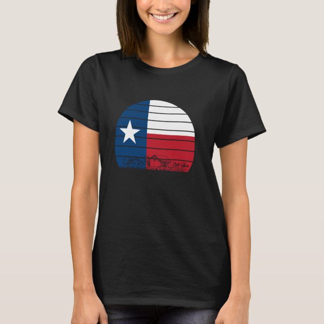 Camiseta Texas Farm Farmer Texas Sunset Texas (Anverso)
