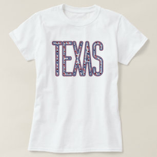 Camiseta Texas Faux Applitodas Letters