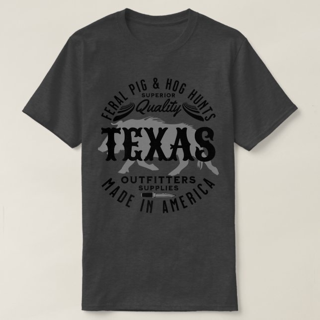 Camiseta Texas Feral Pigs And Hog Hunter Hogs Y Cerdos Salv (Diseño del anverso)