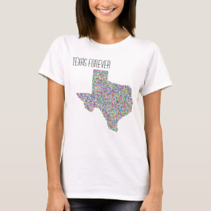 Camiseta Texas Forever Colorful Graphic Baseball Tee