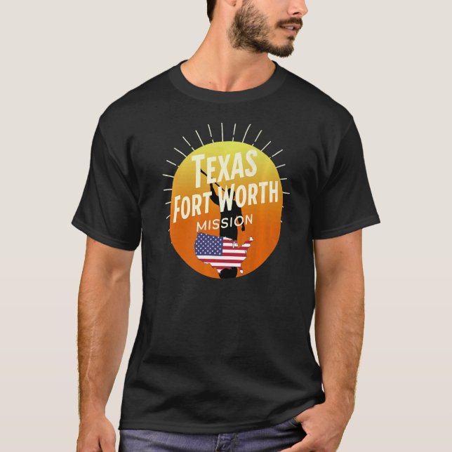 Camiseta Texas Fort Wort Mormon LDS Misión Misionera CTR (Anverso)