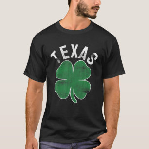 Camiseta Texas Gift St. Patrick's Day Shamrock Clover - Hom
