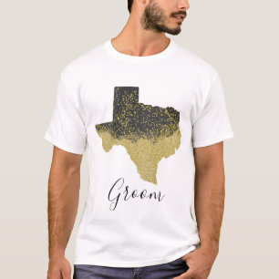 Camiseta Texas Groom Black and Gold Image