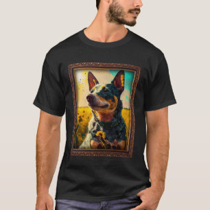 Camiseta Texas Heeler Painter Flor de girasol Mamá F
