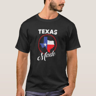 Camiseta Texas Hizo Blanco Rojo Y Bandera Azul De Texas Sta