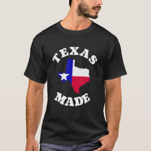 Camiseta Texas Hizo Blanco Rojo Y Bandera Azul De Texas Sta