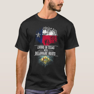 Camiseta Texas Home Delaware Roots State Tree Flag Love