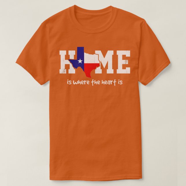 Camiseta Texas Home es el corazón de TShirt (Diseño del anverso)