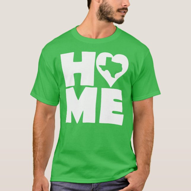 Camiseta Texas Home Heart State Tees (Anverso)