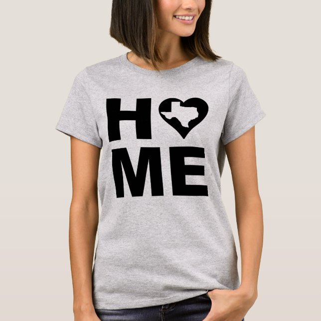 Camiseta Texas Home Heart State Tees (Anverso)
