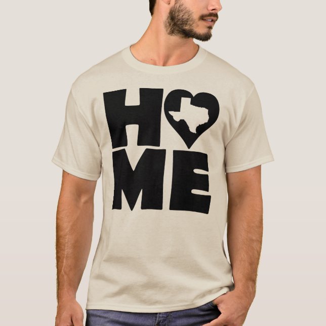 Camiseta Texas Home Heart State Tees (Anverso)