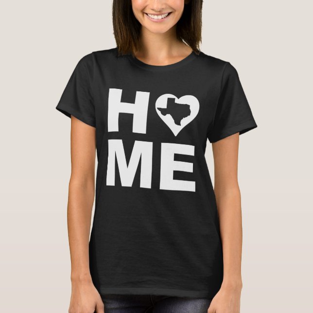 Camiseta Texas Home Heart State Tees (Anverso)