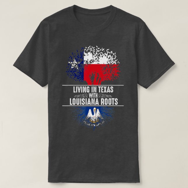 Camiseta Texas Home Louisiana Roots State Tree Flag Love G (Diseño del anverso)