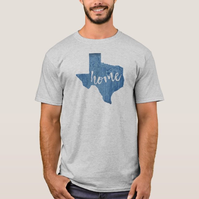 Camiseta Texas Home Wood Grain (Anverso)