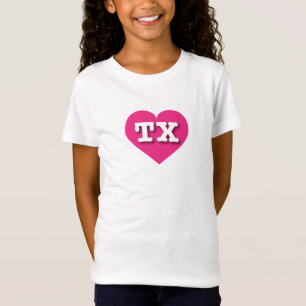 Camiseta Texas Hot Pink Heart - Amo TX