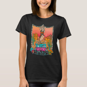 Camiseta Texas Leopard Cactus Cowgirl Día Occidental