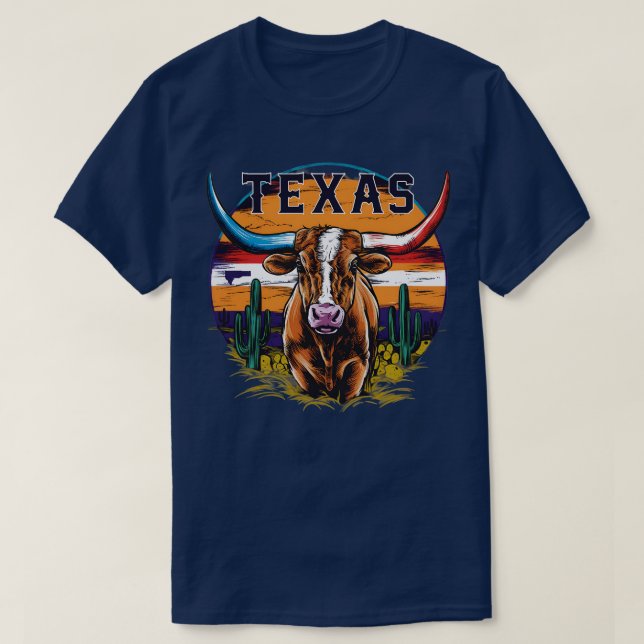Camiseta Texas Longhorn T Shirt Design TShirt (Diseño del anverso)