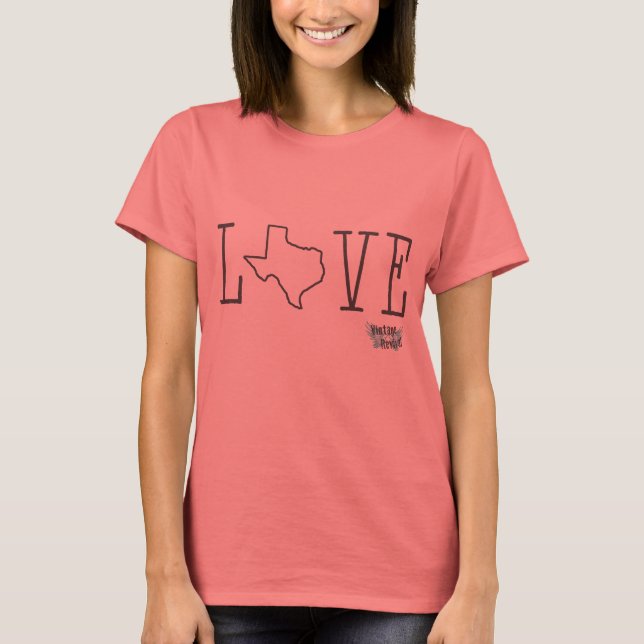 Camiseta Texas Love Ringer Tee (Anverso)