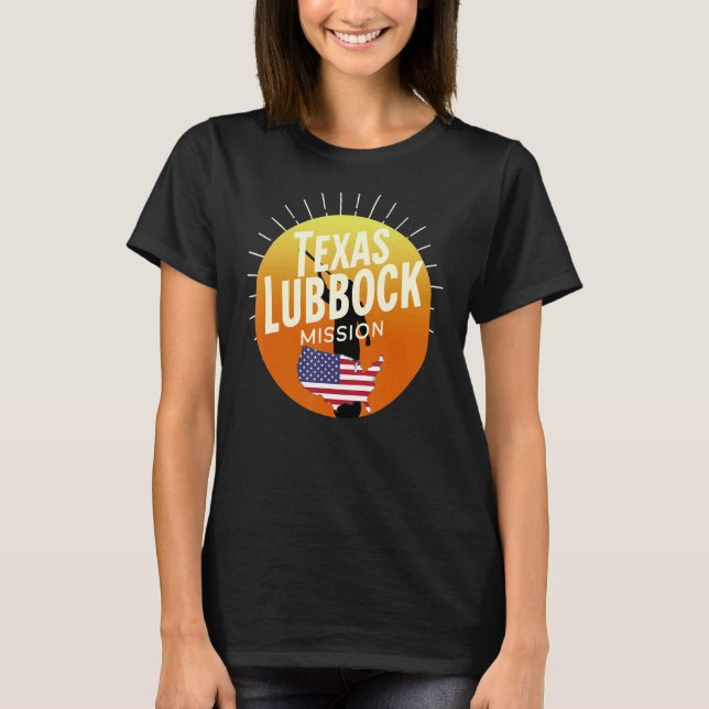 Camiseta Texas Lubbock Mormon LDS Misión Misionera CTR (Anverso)
