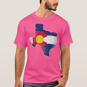 Camiseta Texas Map Colorado Flag Family Home Vacation Love