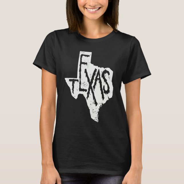 Camiseta Texas Map Outline State of USA (Anverso)