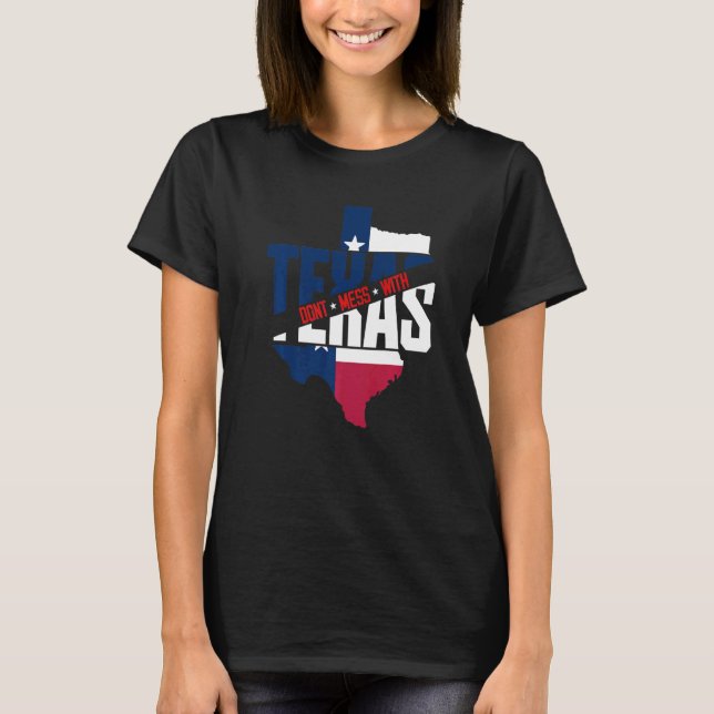 Camiseta Texas Map patriótico Texan no se mete con el texa (Anverso)