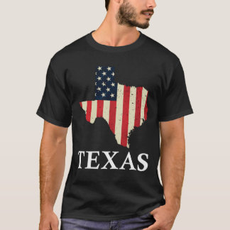 Camiseta Texas Map State Bandera Estadounidense 4 De Julio 