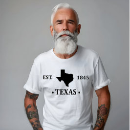 Camiseta Texas mapea negro el estado de la estrella solitar