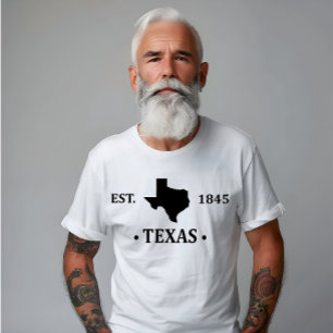 Camiseta Texas mapea negro el estado de la estrella solitar