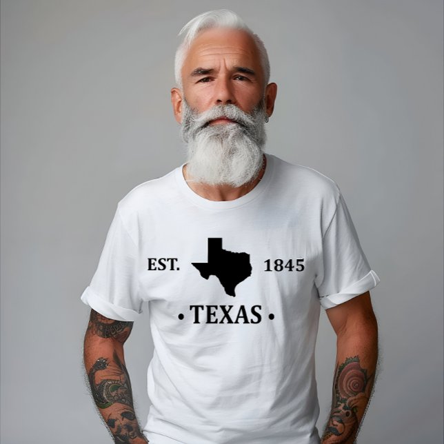 Camiseta Texas mapea negro el estado de la estrella solitar (Subido por el creador)