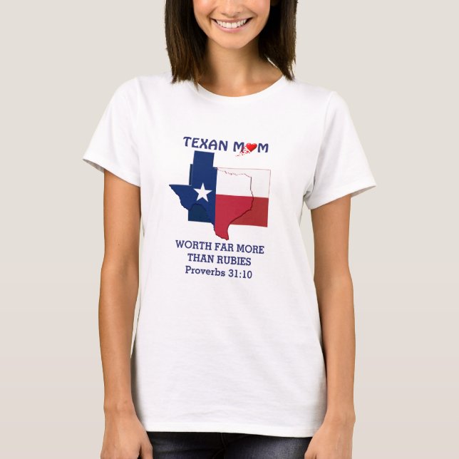 Camiseta TEXAS MOM Proverbs 31 Christian (Anverso)