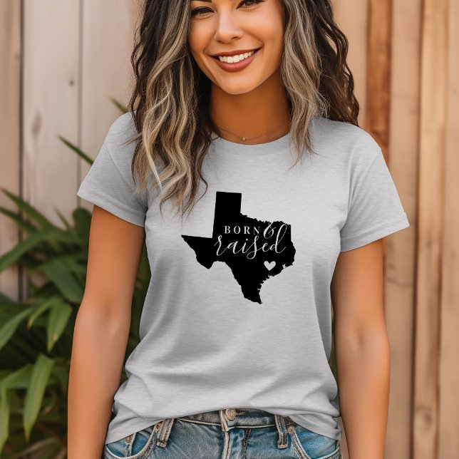 Camiseta Texas Nació y crió té estatal (Subido por el creador)