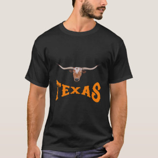 Camiseta Texas Name with Longhorn Steers Head