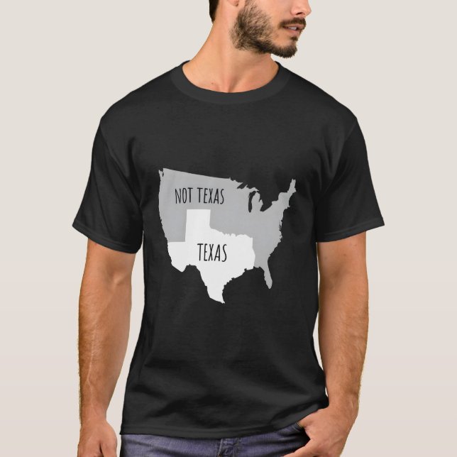 Camiseta Texas Not Texas With America Map (Anverso)