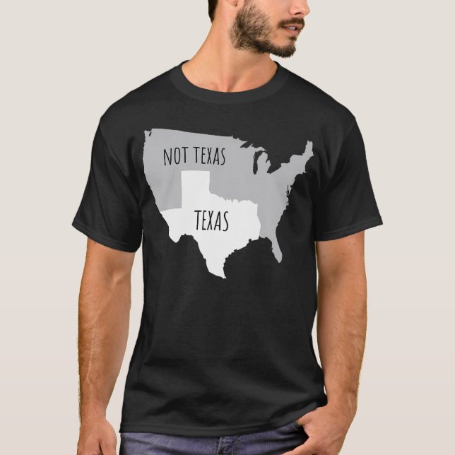 Camiseta Texas Not Texas With America Map (Anverso)