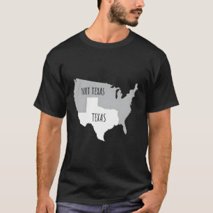 Camiseta Texas Not Texas With America Map Estrella solitari