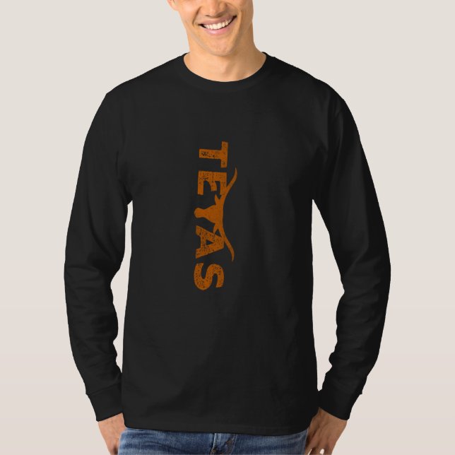 Camiseta Texas Orgullo Cuerno Estadounidense Funny Hombres  (Anverso)