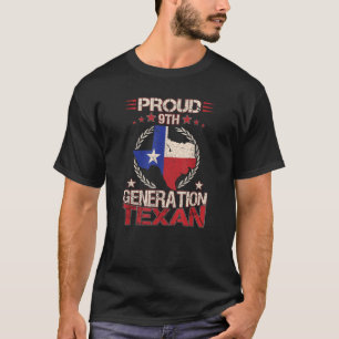 Camiseta Texas Orgullosa Estrella de Hueso Texano de Novena