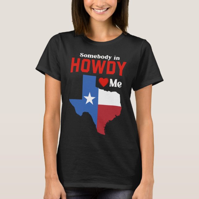 Camiseta Texas Para Ella Texan TX Dallas Howdy Longhorn (Anverso)
